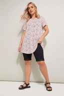 Büyük Beden V Yaka Kolsuz Astarsız Dantel T-shirt 304090