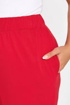 Büyük Beden Paçası ve Beli Lastik Detaylı Cepli Jogger Pantolon 303211