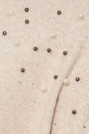 Büyük Beden V Yaka Uzun Kollu Omzu Boncuk İşlemeli Kazak 322301