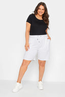 Büyük Beden Cepli Beli Büzgülü Bol Kesim Jogger Şort 144601