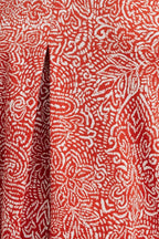 Büyük Beden V Yaka Çiçek Desenli Kısa Kollu T-shirt 322657