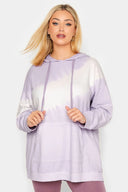 Büyük Beden Batik Desenli Önü Cepli Kapüşonşlu Sweatshirt 301594