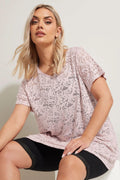 Büyük Beden V Yaka Kolsuz Astarsız Dantel T-shirt 304090