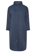 Büyük Beden Kapüşonlu Cepli Önü Düğme Kapamalı Uzun Ceket 303763