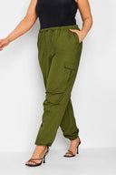 Büyük Beden Paçası Lastikli Cep Detaylı Kargo Pantolon 302032