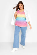 Büyük Beden V Yaka Sıfır Kol Leopar Desenli Bluz 320875