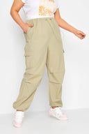 Büyük Beden Paçası Lastikli Cep Detaylı Kargo Pantolon 302033