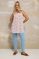 Büyük Beden V Yaka Sıfır Kol Astarsız Dantel Bluz 304103