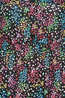 Büyük Beden Düğme Detaylı Kare Yaka Desenli Esnek Bluz 215848