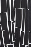 Büyük Beden Geometrik Desenli Uzun Kesim Uzun Kollu Gömlek 321234