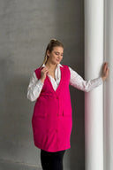 Büyük Beden Sıfır Kol Önü Düğmeli Cep Görünümlü Hırka 300861