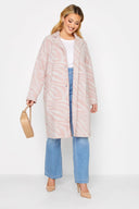 Büyük Beden Çift Düğmeli Cepli Uzun Kesim Ceket 301657