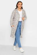 Büyük Beden Çift Düğmeli Cepli Uzun Kesim İnce Ceket 301660