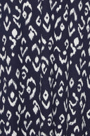 Büyük Beden Askılı Yırtmaç Detaylı Desenli Midi Boy Elbise 150329