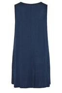 Büyük Beden Bisiklet Yaka Kısa Kollu Arkası Uzun Desenli Bluz 302255