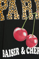 Büyük Beden Bisiklet Yaka Kısa Kollu Baskılı T-shirt 304176