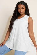 Büyük Beden Sıfır Kol V Yaka Eteği Bollaşan Bluz 304096