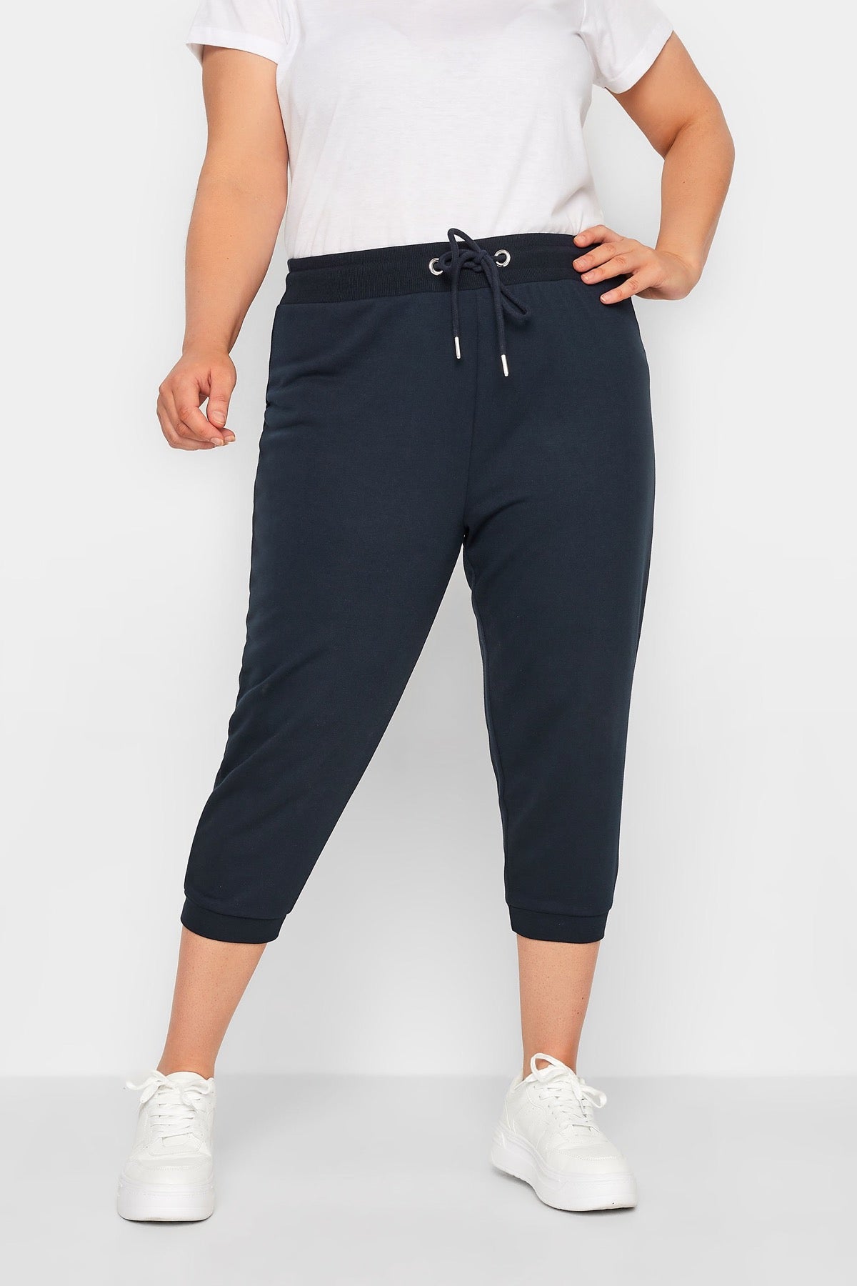 Büyük Beden Beli Ve Paçası Lastikli Dar Paça Jogger Pantolon 144834