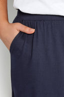 Büyük Beden Bol Kesim Cepli Beli Lastikli Kısa Şort 144216