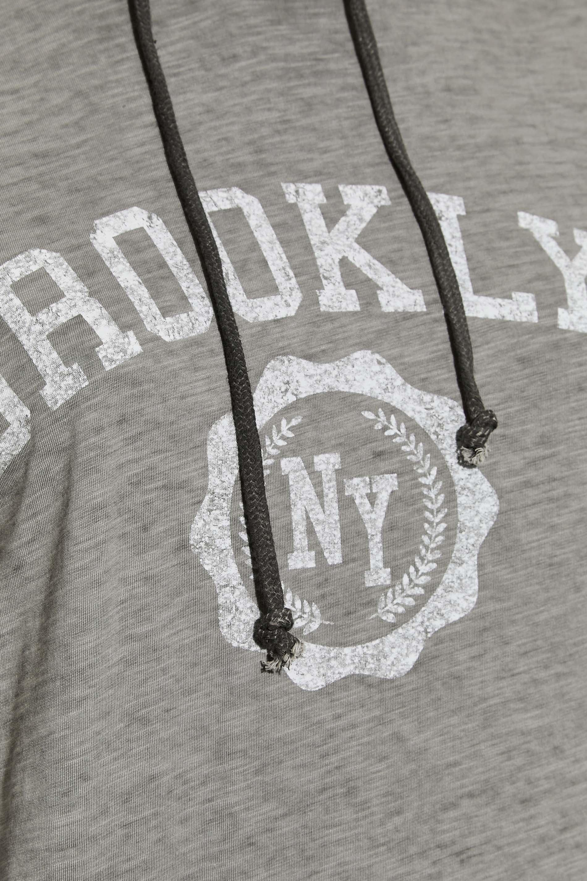 Büyük Beden Kapüşonlu Uzun Kollu Baskılı Sweatshirt 301145
