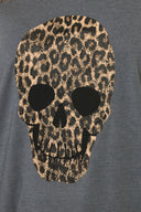 Büyük Beden Kısa Kollu Bisiklet Yaka Baskılı T-shirt 304191