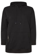 Büyük Beden Kapüşonlu Cepli Fermuar Detaylı Sweatshirt 303800