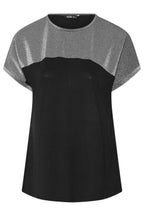 Büyük Beden Bisiklet Yaka Kısa Kollu Parlak Baskılı T-shirt 303844