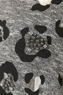 Büyük Beden Bisiklet Yaka Yarım Kol Yanı Yırtmaçlı Boncuklu Tunik 304279