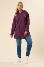 Büyük Beden Kapüşonlu Uzun Kollu Sweatshirt 304288
