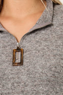 Büyük Beden V Yaka Uzun Kollu Peluş Kumaş Midi Elbise 304280