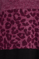 Büyük Beden V Yaka Uzun Kollu Peluş Sweatshirt 285053