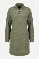 Büyük Beden Yumoş Dokulu Yeşil Midi Elbise 106-36