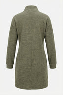 Büyük Beden Yumoş Dokulu Yeşil Midi Elbise 106-36