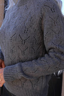 Yarım Balıkçı Yaka Desenli Triko Kazak E-133