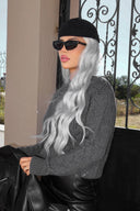 Yarım Balıkçı Yaka Desenli Triko Kazak E-133