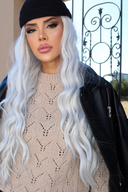 Yarım Balıkçı Yaka Desenli Triko Kazak E-133