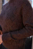 Yarım Balıkçı Yaka Desenli Triko Kazak E-133