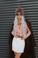 Yakası Kemer Detaylı Düğmeli Triko Hırka E-140