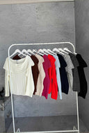 Omzu Açık Fitilli Triko Kazak F-040