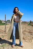 Uzun Önü Kapamasız Triko Hırka E-234/1