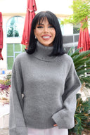 Geniş Kollu Boğazlı Triko Kazak NC-118