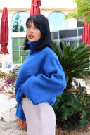 Geniş Kollu Boğazlı Triko Kazak NC-118