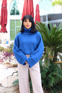 Geniş Kollu Boğazlı Triko Kazak NC-118