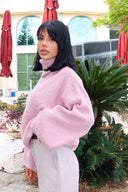 Geniş Kollu Boğazlı Triko Kazak NC-118