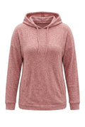 Pembe fitilli büyük beden kadın sweatshirt ön çekim