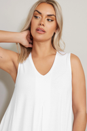 Büyük Beden Sıfır Kol V Yaka Eteği Bollaşan Basic Bluz 191310