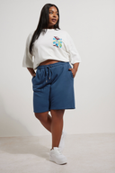 Büyük Beden Cepli Beli Büzgülü Rahat Kesim Şort 303199