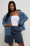 Büyük Beden Cepli Beli Büzgülü Rahat Kesim Şort 303206