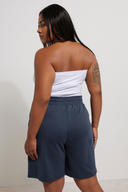 Büyük Beden Cepli Beli Büzgülü Rahat Kesim Şort 303206