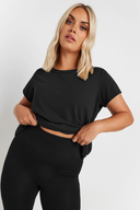 Büyük Beden Yumuşak Dokulu Toparlayıcı Kısa Kesim Bisiklet Şortu 054967